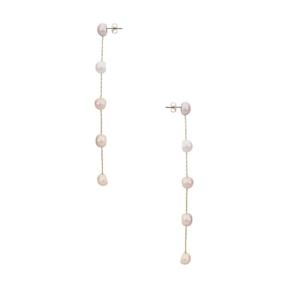 Ettika Delicate Drop Earrings in Blush Pearl New Womens Dangle - Picture 3 of 10
